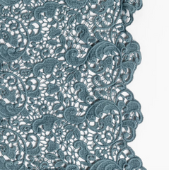 Allora Bed Skirt from Bella Notte Linens in the color Cenote.