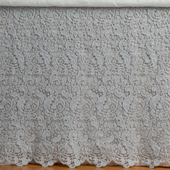 Allora Bed Skirt from Bella Notte Linens in the color Cloud.