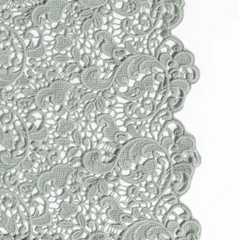 Allora Bed Skirt from Bella Notte Linens in the color Eucalyptus.