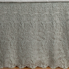 Allora Bed Skirt from Bella Notte Linens in the color Eucalyptus.