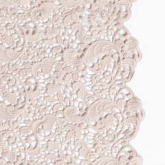 Allora Bed Skirt from Bella Notte Linens in the color Pearl.