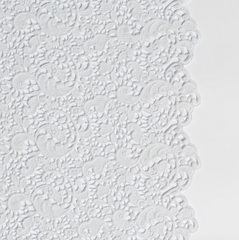 Allora Queen Bed Skirt from Bella Notte Linens in the color Winter White.