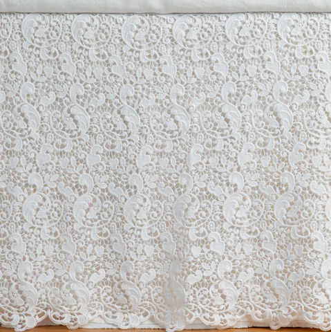 Allora Bed Skirt - Winter White - Queen
