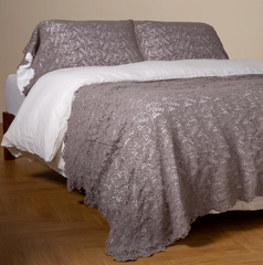 Allora Bed Scarf from Bella Notte Linens in the color French Lavender.