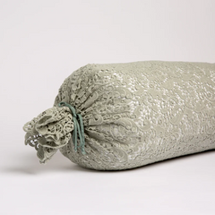 Allora Bolster from Bella Notte Linens in the color Eucalyptus.