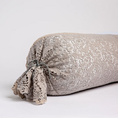 Allora Bolster from Bella Notte Linens in the color Fog.