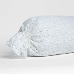 Allora Bolster from Bella Notte Linens in the color White.
