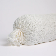 Allora Bolster from Bella Notte Linens in the color Winter White.