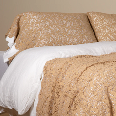 Allora pillowcase from Bella Notte Linens in the color Honeycomb.