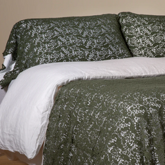 Allora pillowcase from Bella Notte Linens in the color Juniper.