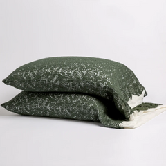 Allora pillowcase from Bella Notte Linens in the color Juniper.