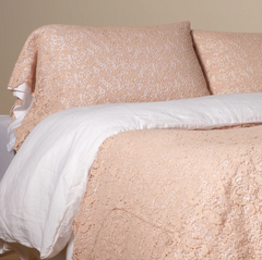 Allora pillowcase from Bella Notte Linens in the color Pearl.