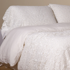 Allora Standard Pillowcases from Bella Notte Linens in the color White.