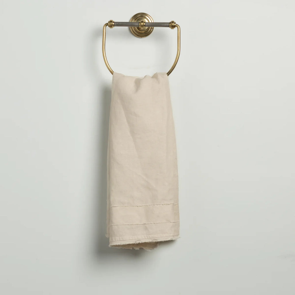Austin Guest Towel from Bella Notte Linens in their new color, Natural.
