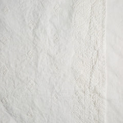 Ines fabric swatch in Winter White from Bella Notte Linens.