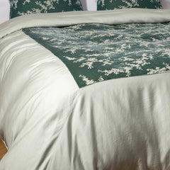 Lynette Duvet from Bella Notte Linens in the color Eucalyptus.