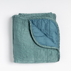 Sel Blanket from Bella Notte Linens in the color Cenote.