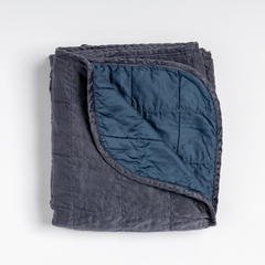 Sel Blanket from Bella Notte Linens in the color Midnight.