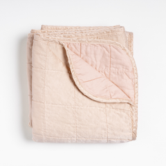 Sel Blanket from Bella Notte Linens in the color Pearl.