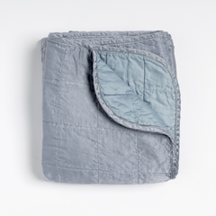 Sel Blanket from Bella Notte Linens in the color Tahoe Blue.