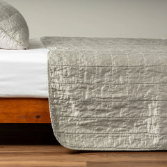 Sel Coverlet from Bella Notte Linens in the color Fog.