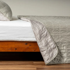 Sel Coverlet from Bella Notte Linens in the color Fog.