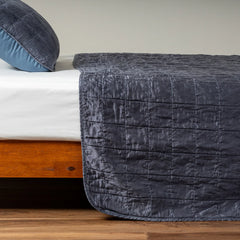 Sel Coverlet from Bella Notte Linens in the color Midnight.