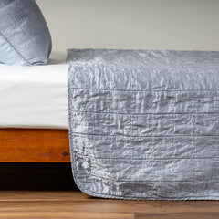 Sel Coverlet from Bella Notte Linens in the color Tahoe Blue.