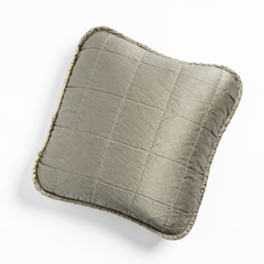 Sel Throw Pillow from Bella Notte Linens in the color Fog.