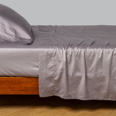 Bria Flat Sheet in French Lavender from Bella Notte Linens.