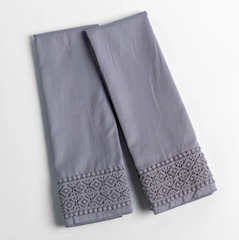 Bria Pillowcase with Novola Lace from Bella Notte Linens in the color French Lavender.