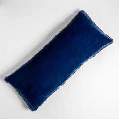 Carmen Lumbar Pillow from Bella Notte Linens in the color Tahoe Blue.