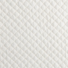 Silk Velvet Quilted Round Pillow from Bella Notte Linens in the color Crema.