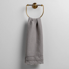 Austin Guest Towel from Bella Notte Linens in the color Fog.