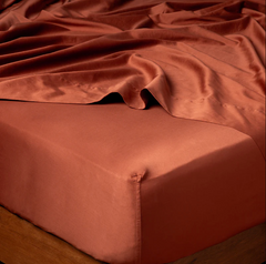 Bria Fitted Sheet in Autumn from Bella Notte Linens.