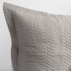 Cirillo Accent Pillow in Fog from Bella Notte Linens.