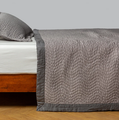 Cirillo Coverlet in Fog from Bella Notte Linens.