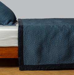 Cirillo Coverlet in Midnight from Bella Notte Linens.