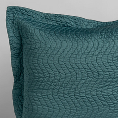 Custom Cirillo Lumbar Pillow in Cenote from Bella Notte Linens.
