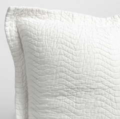 Cirillo Sham in Winter White from Bella Notte Linens.