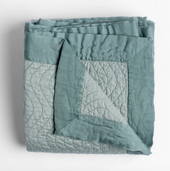 Cirillo Throw Blanket in Eucalyptus from Bella Notte Linens.