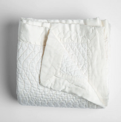 Cirillo Throw Blanket in Winter White from Bella Notte Linens.