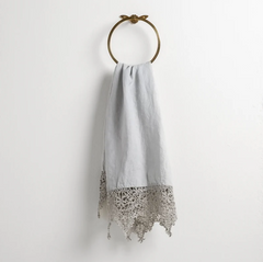 Custom Frida Guest Towel in Cloud from Bella Notte Linens