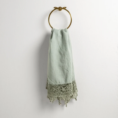 Custom Frida Guest Towel in Eucalyptus from Bella Notte Linens