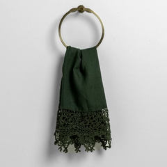 Custom Frida Guest Towel in Juniper from Bella Notte Linens