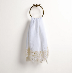 Frida Guest Towel from Bella Notte Linens in the color White.