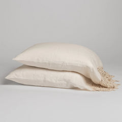 Frida Pillowcases from Bella Notte Linens in the color Natural.