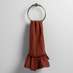 Linen Whisper Guest Towel from Bella Notte Linens in the color Autumn.