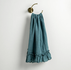 Linen Whisper Guest Towel from Bella Notte Linens in the color Cenote.