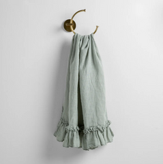 Linen Whisper Guest Towel from Bella Notte Linens in the color Eucalyptus.